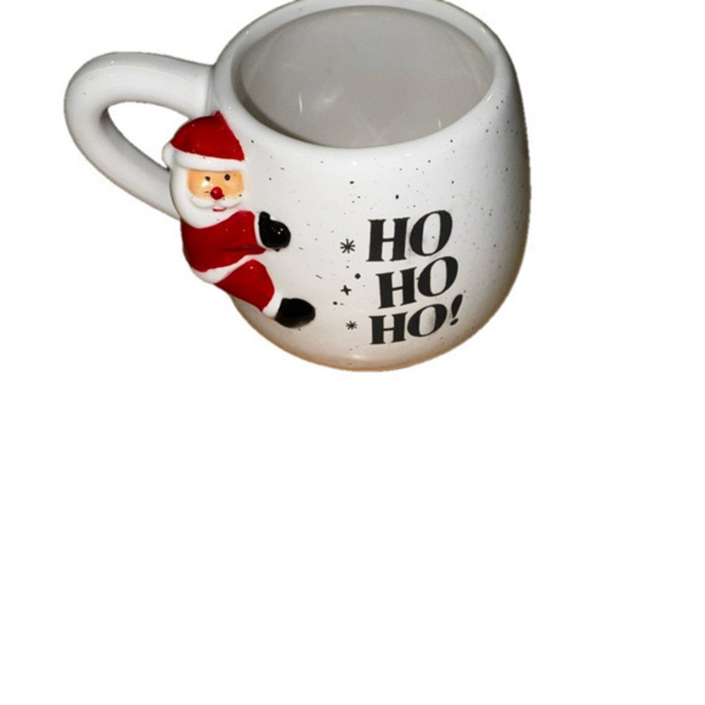 🌷 Santa Claus Christmas Mug - White and Red
